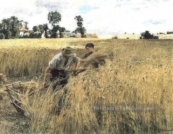 La Moisson au Ru Chailly scènes rurales paysan Léon Augustin Lhermitte Peintures à l'huile